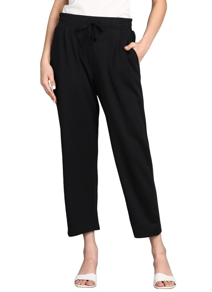 Alan Jones Clothing Women's Relax Fit Ankle Length Relaxed Pants