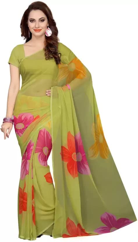 Yashika Women Georgette Standard Length Saree